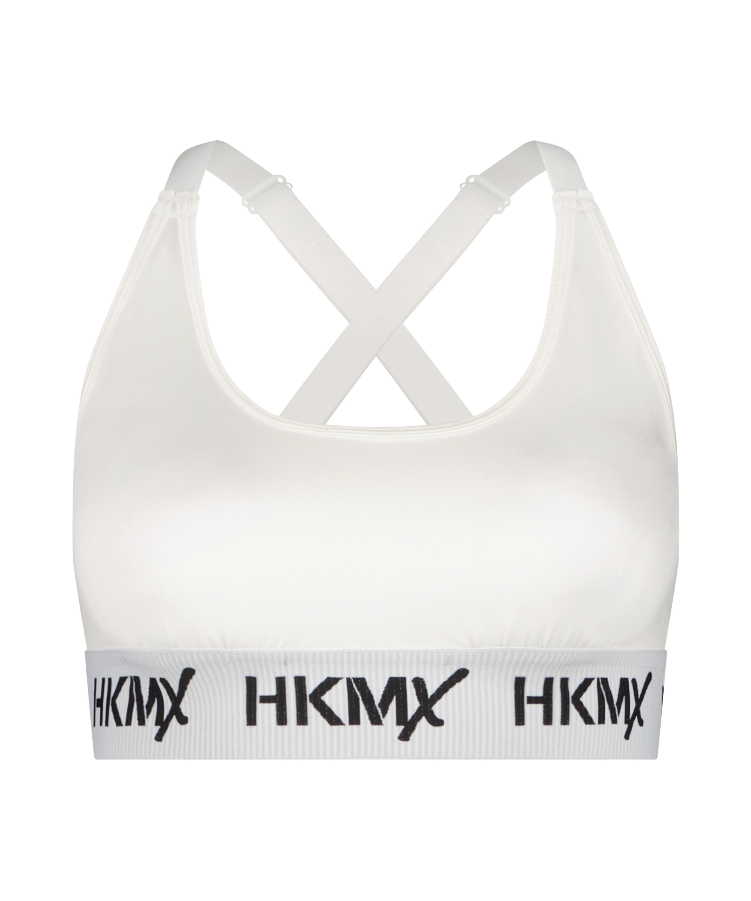 HKMX Soutien-gorge de sport The Crop Logo Level 1, Blanc, main