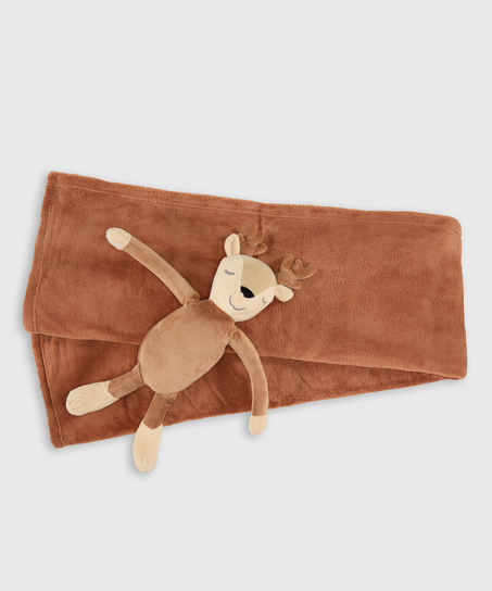 Knuffel met deken, Beige