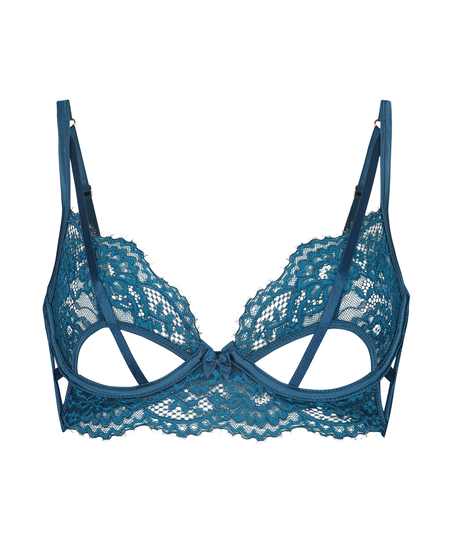 Niet-voorgevormde longline beugel bh Eve, Blauw