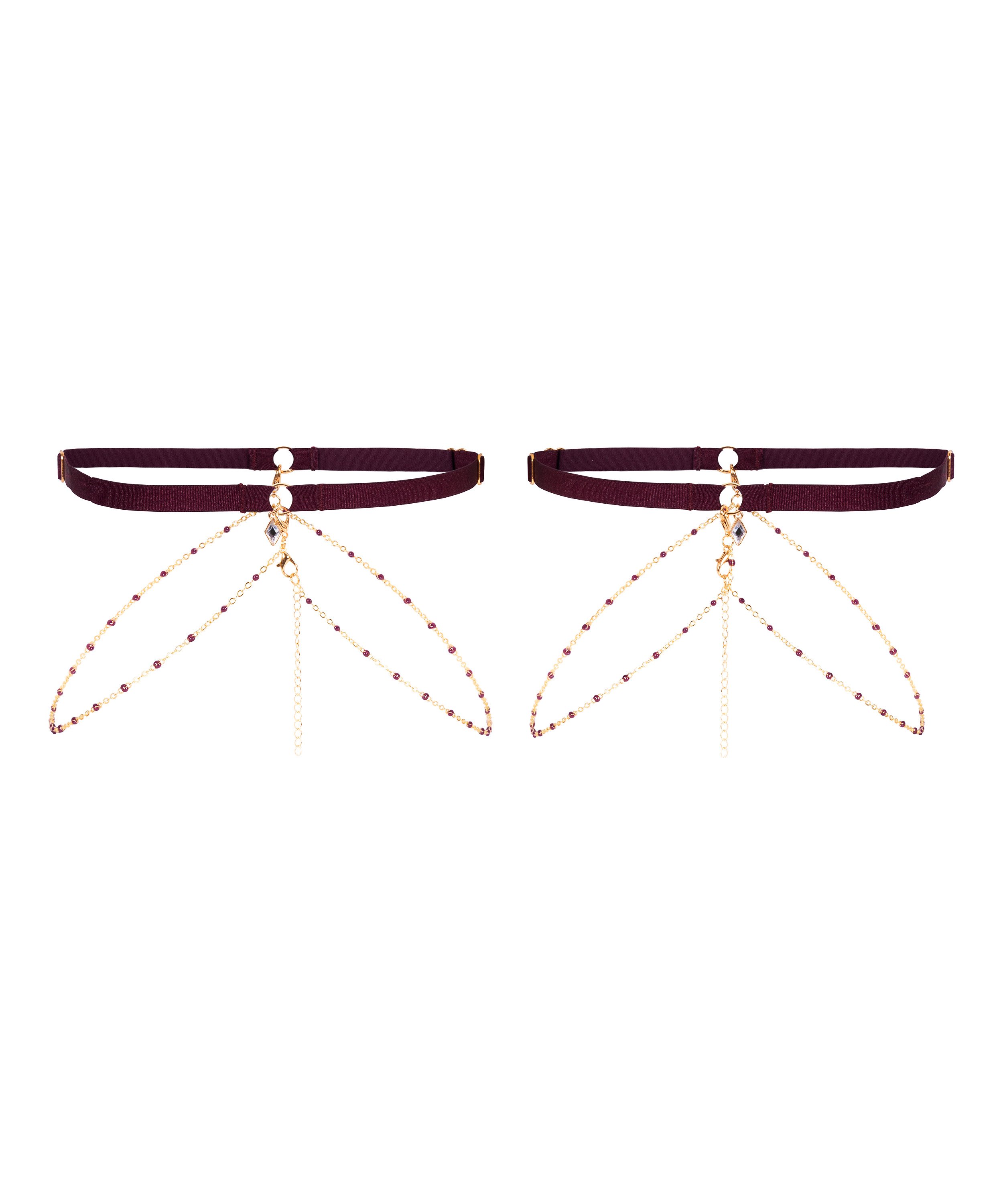 Jarretières Avela, Pourpre, main