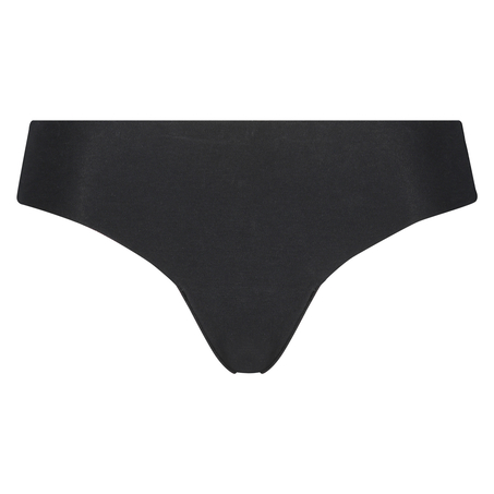 String invisible en coton, Noir