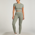 HKMX Sport cropped top Seamless, Groen