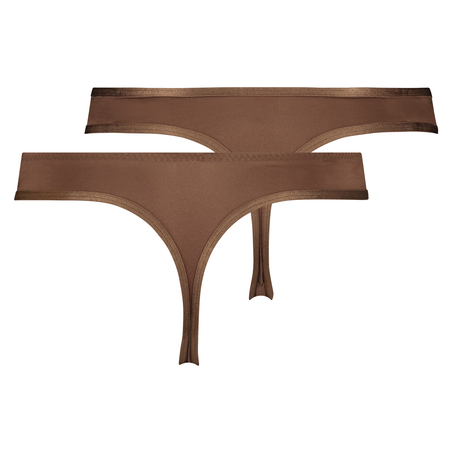 Lot de 2 strings Angie, Brun