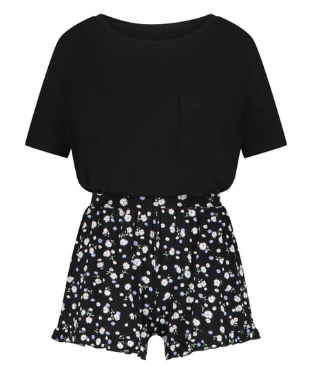 Ensemble de pyjama court, Noir