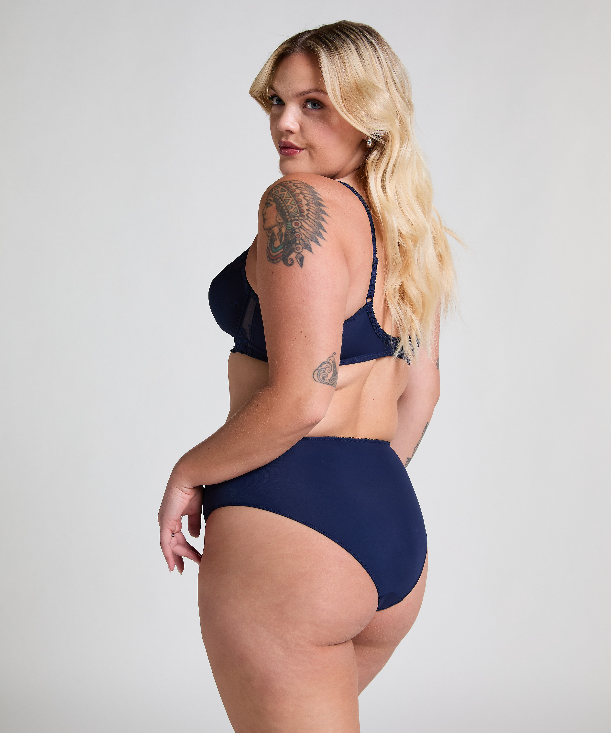 Hoge slip Diva, Blauw, main