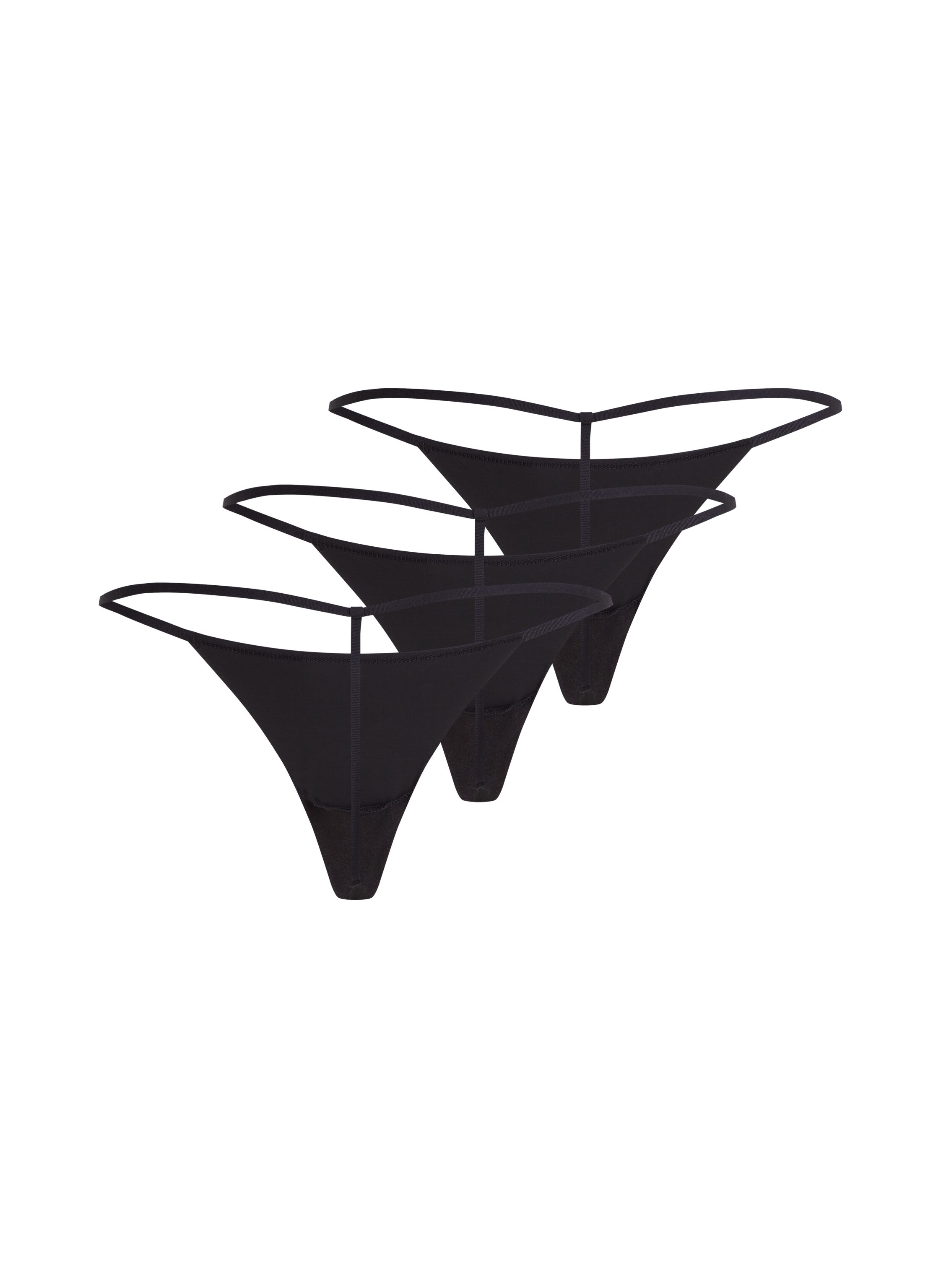 Stringy Invisible 3-pack invisible string - Zwart - Alle Slips - Hunkemöller