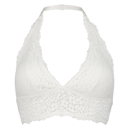 Voorgevormde halter bralette Marina, Wit