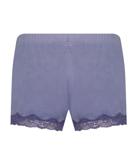 Short velours dentelle, Pourpre