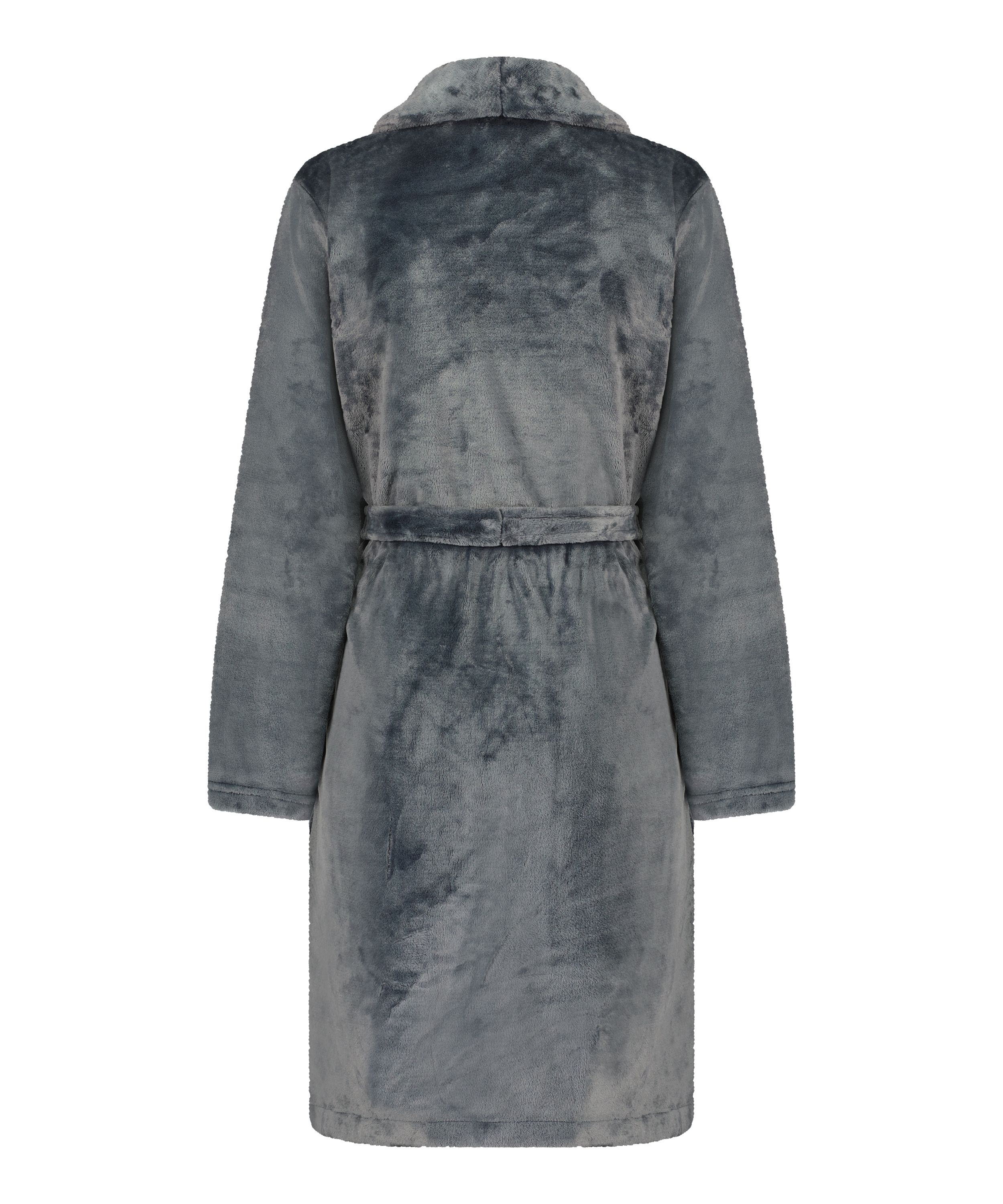 Korte badjas Fleece, Blauw, main