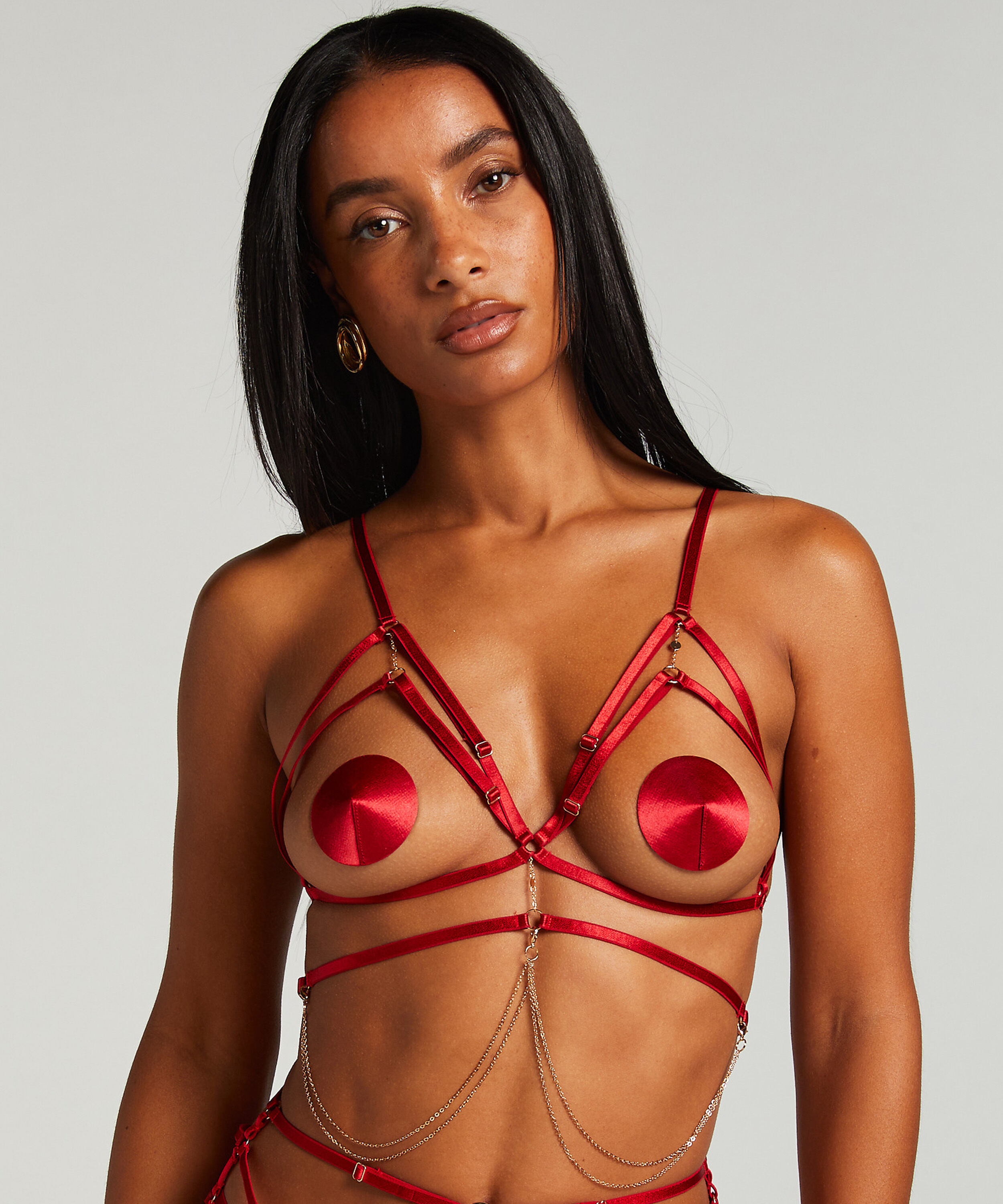 Bralette chain Top, Rood