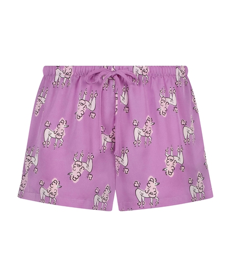 Pyjama short Satin, Paars