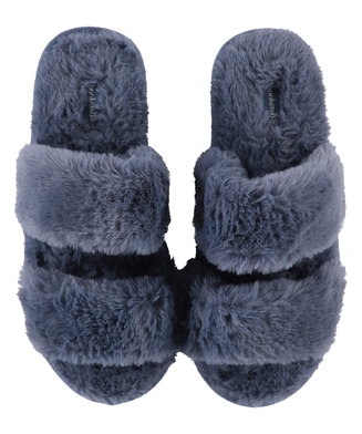 Slippers Fake Fur, Blauw
