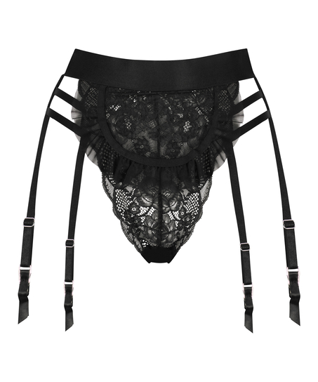 Hoog uitgesneden brazilian Ellen Maid, Zwart