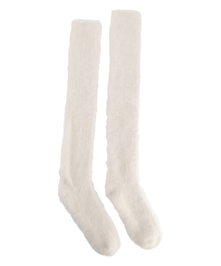Lange Sokken Fluffy, Beige