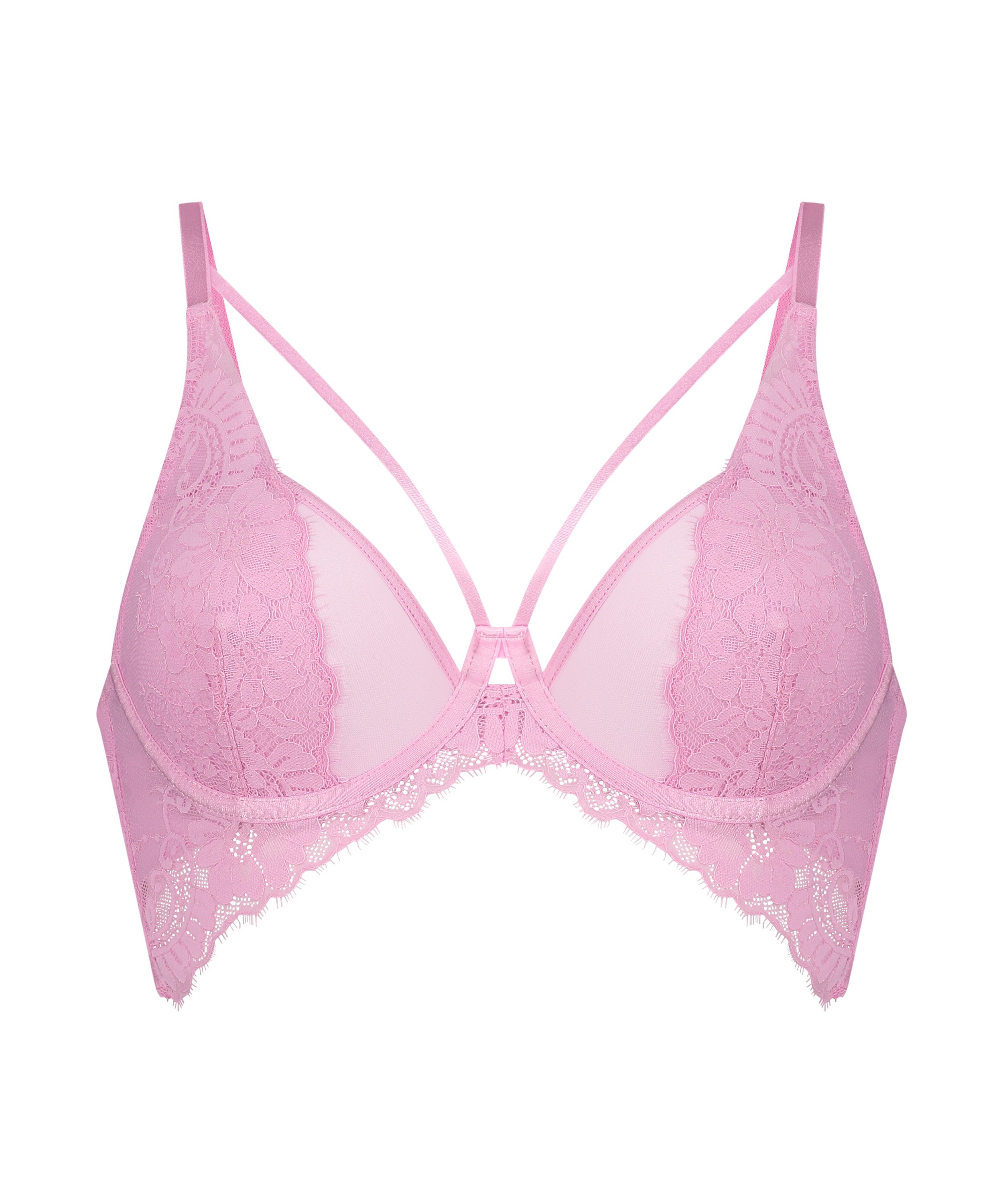 Niet-voorgevormde longline beugel bh Milaan, Roze, main