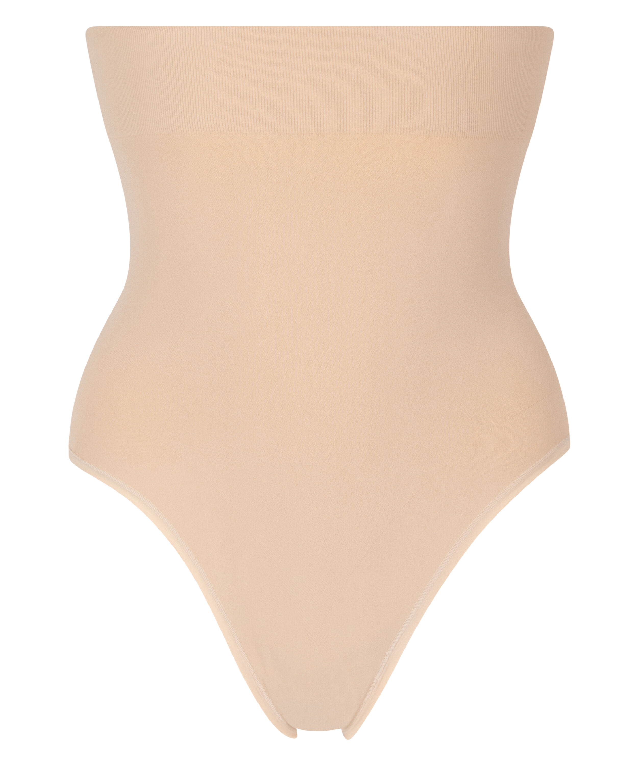 Slip Rio taille haute sans coutures mettant en valeur la silhouette, Beige