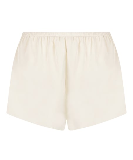 Minimal satijnen short, Wit