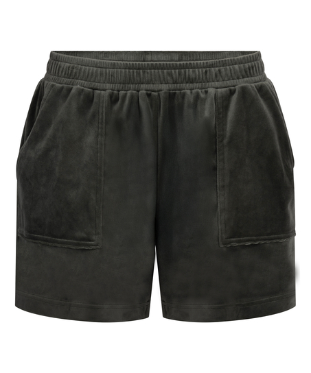 Shorts Velours Pocket, Groen