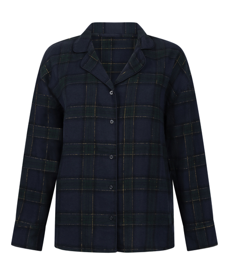 Pyjamatop Flannel, Blauw