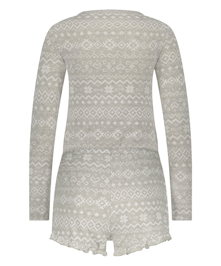 Grenouillère courte brossée, Gris