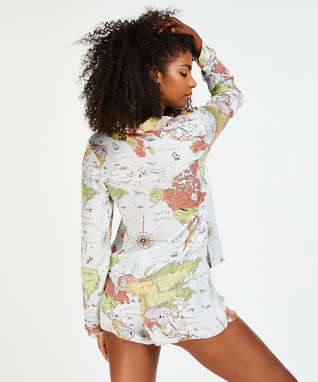 Short de pijama, Bleu