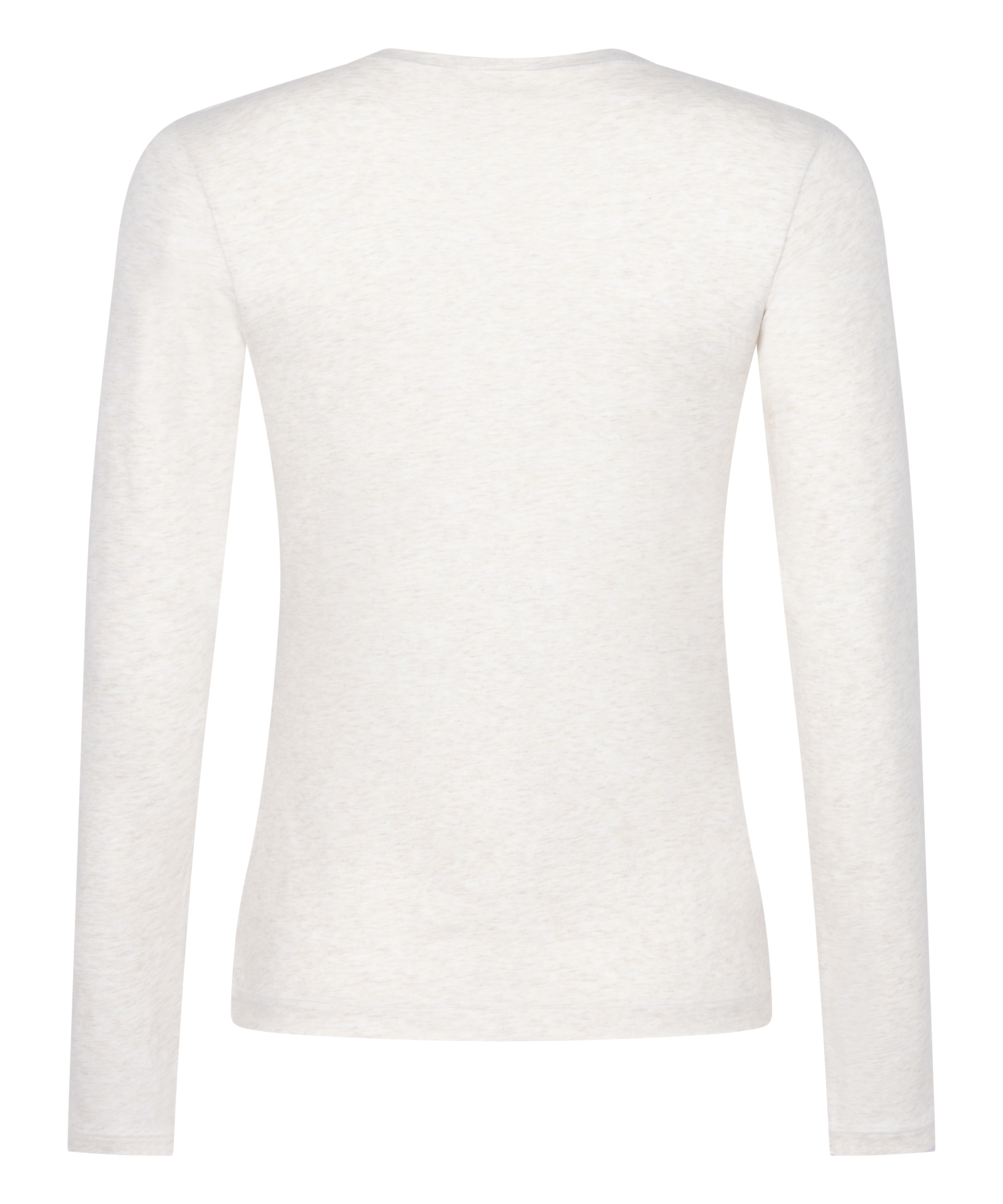 Lange mouwen shirt van zachte katoen, Beige, main