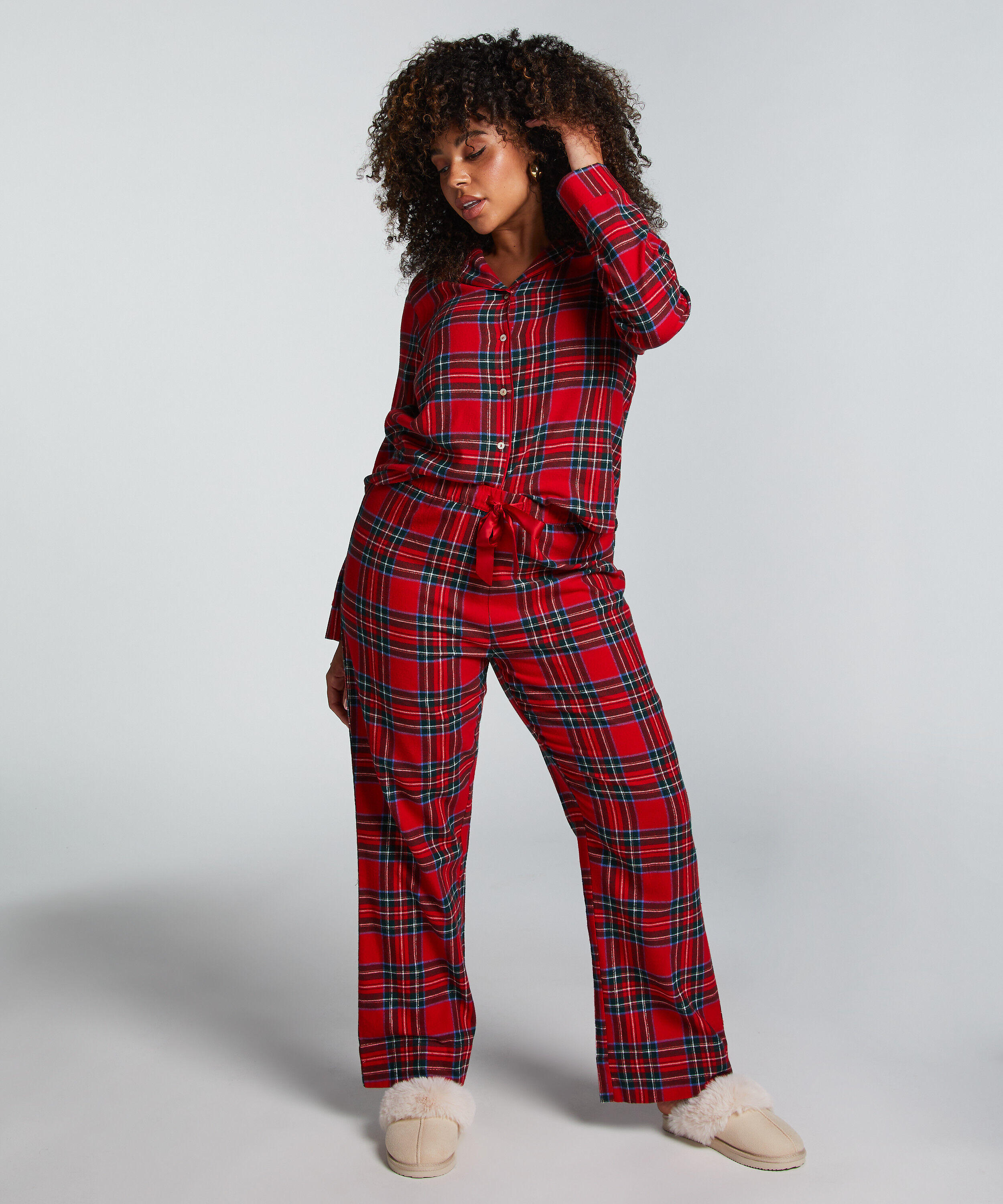 Pyjamaset Twill, Rood