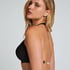 Soutien-gorge à armatures préformé Transparent Back Multiway, Noir