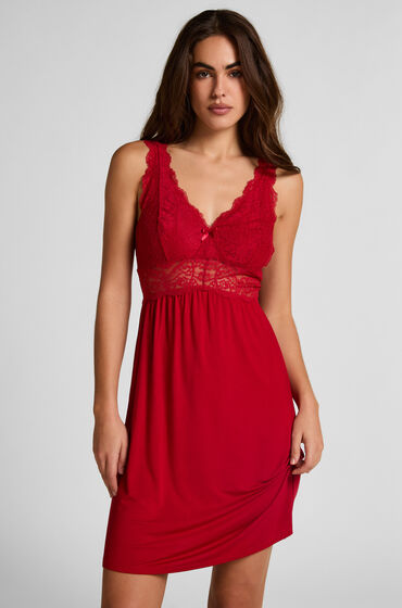 Hunkemöller Slipdress Nora Lace Rood