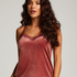 Cami top Velours Lace, Roze