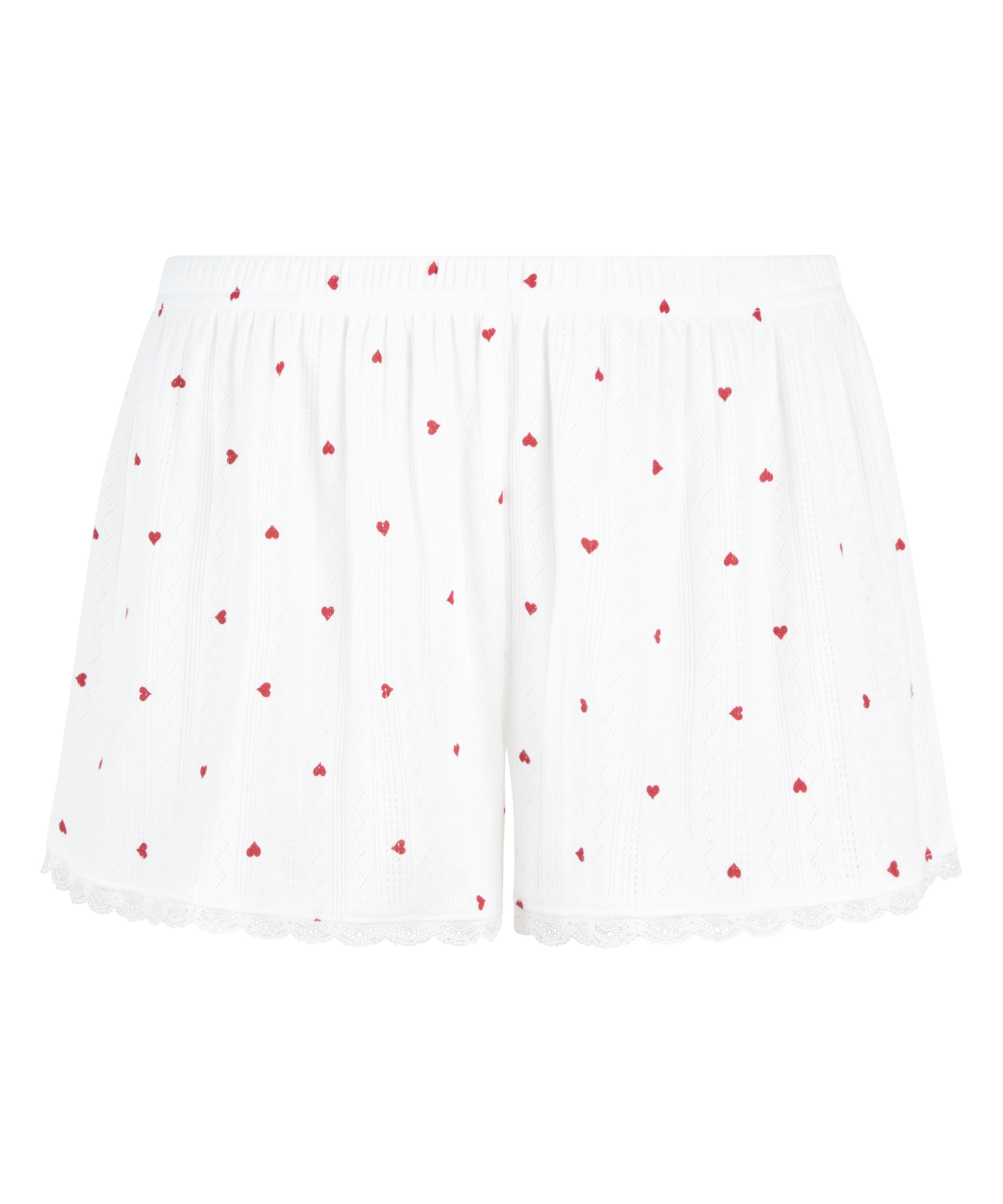 Short de pyjama Pointelle, Blanc, main