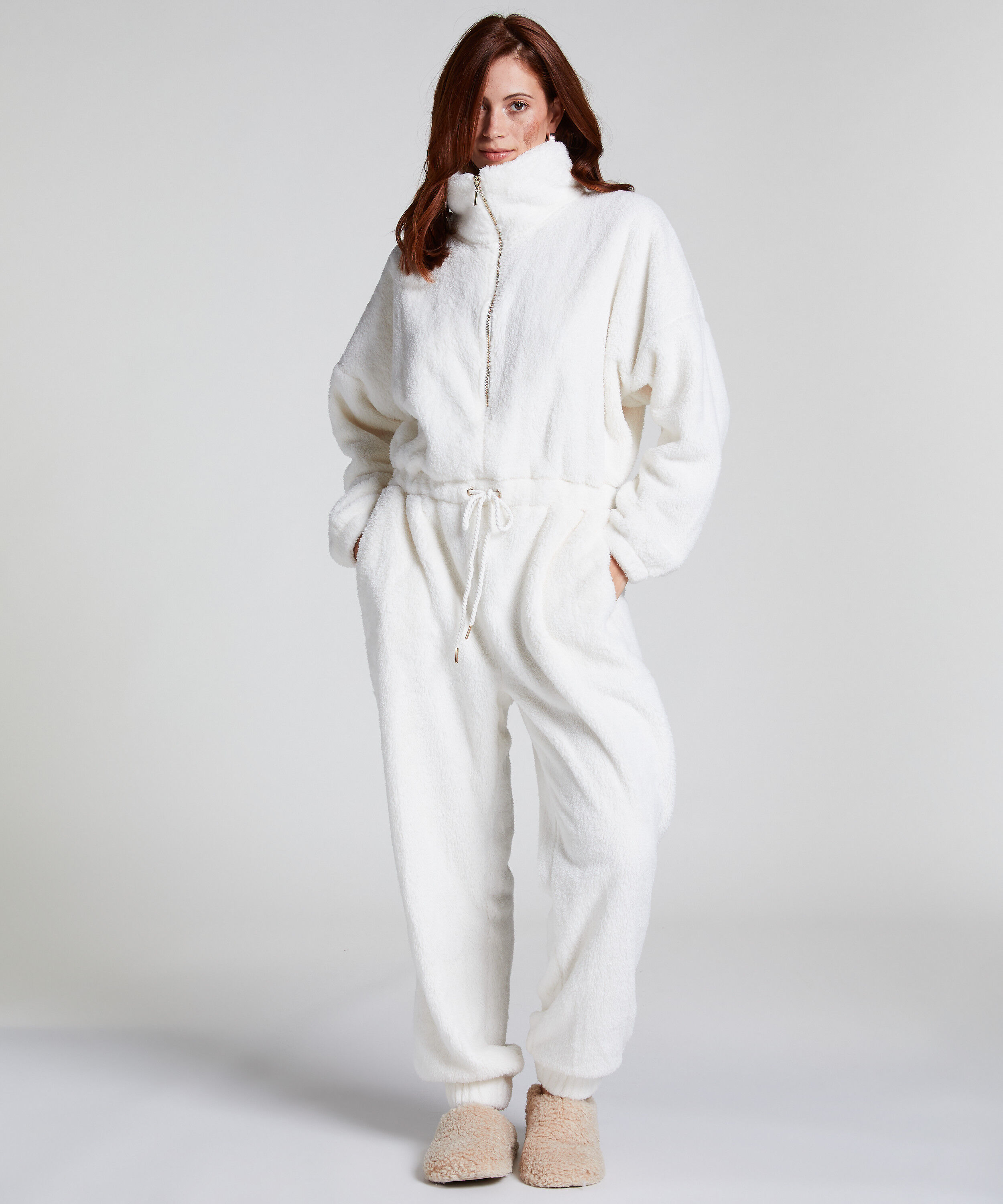Combinaison Fleece, Blanc