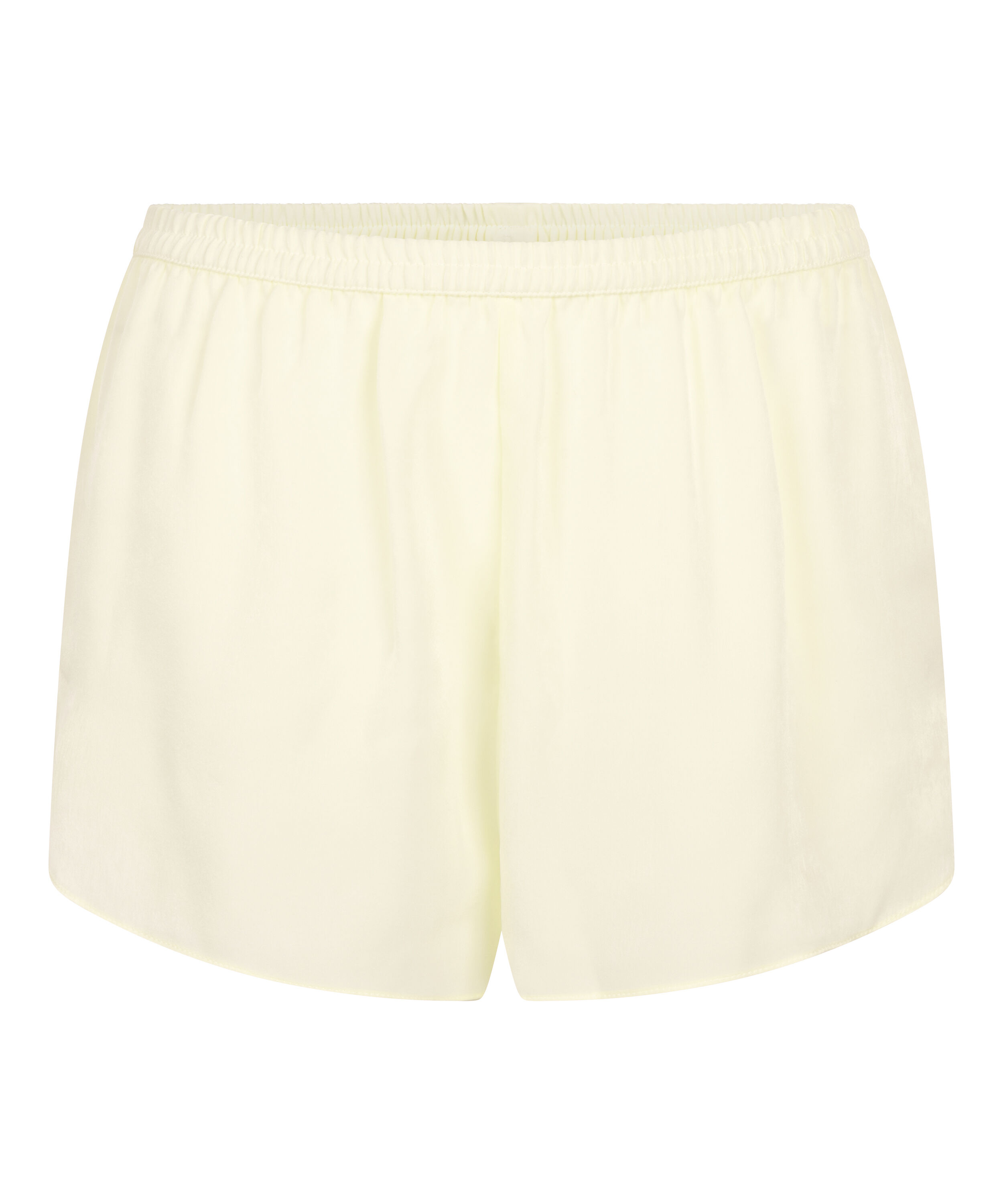 Short en satin Minimal, Jaune