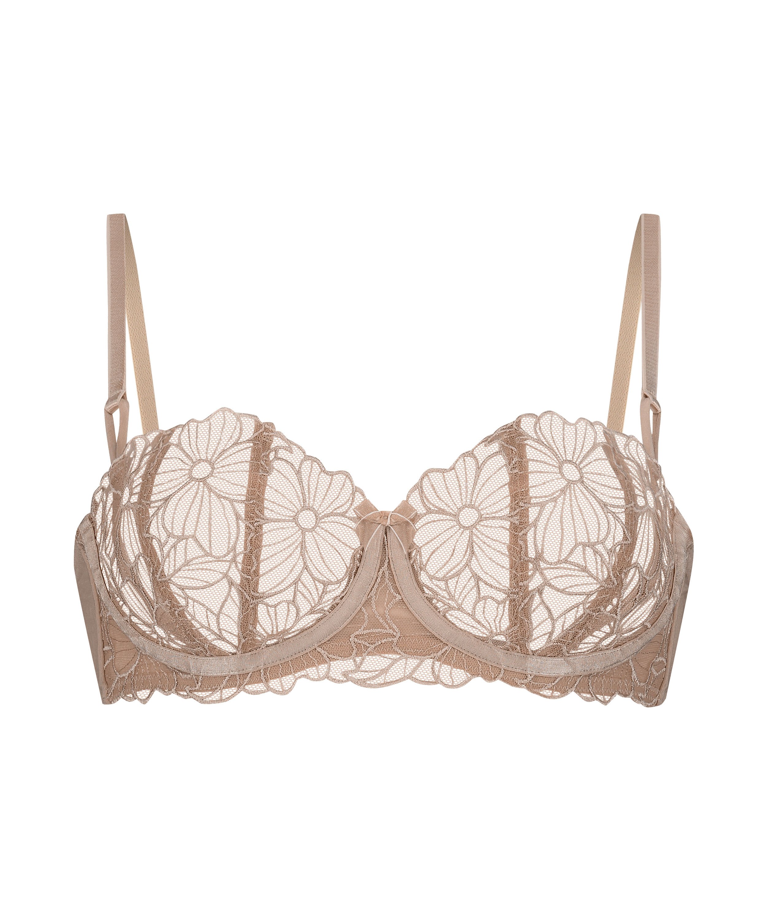 Soutien-gorge &agrave; armatures non-pr&eacute;form&eacute; longline Anya, Brun
