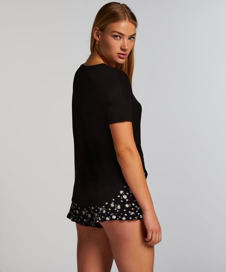 Ensemble de pyjama court, Noir