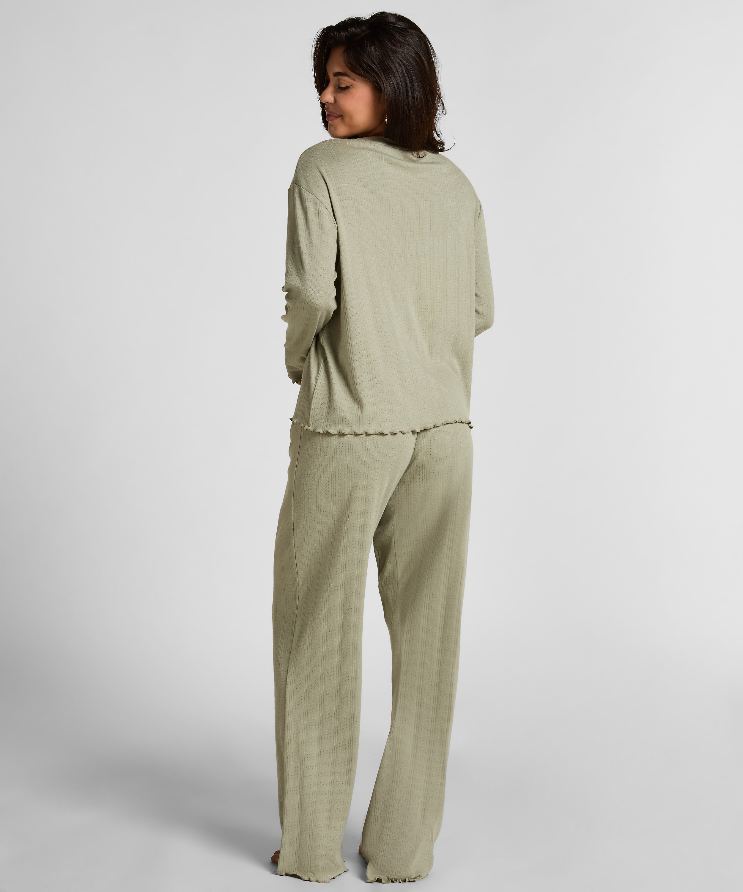 Pyjamabroek Loose Pointelle, Groen, main