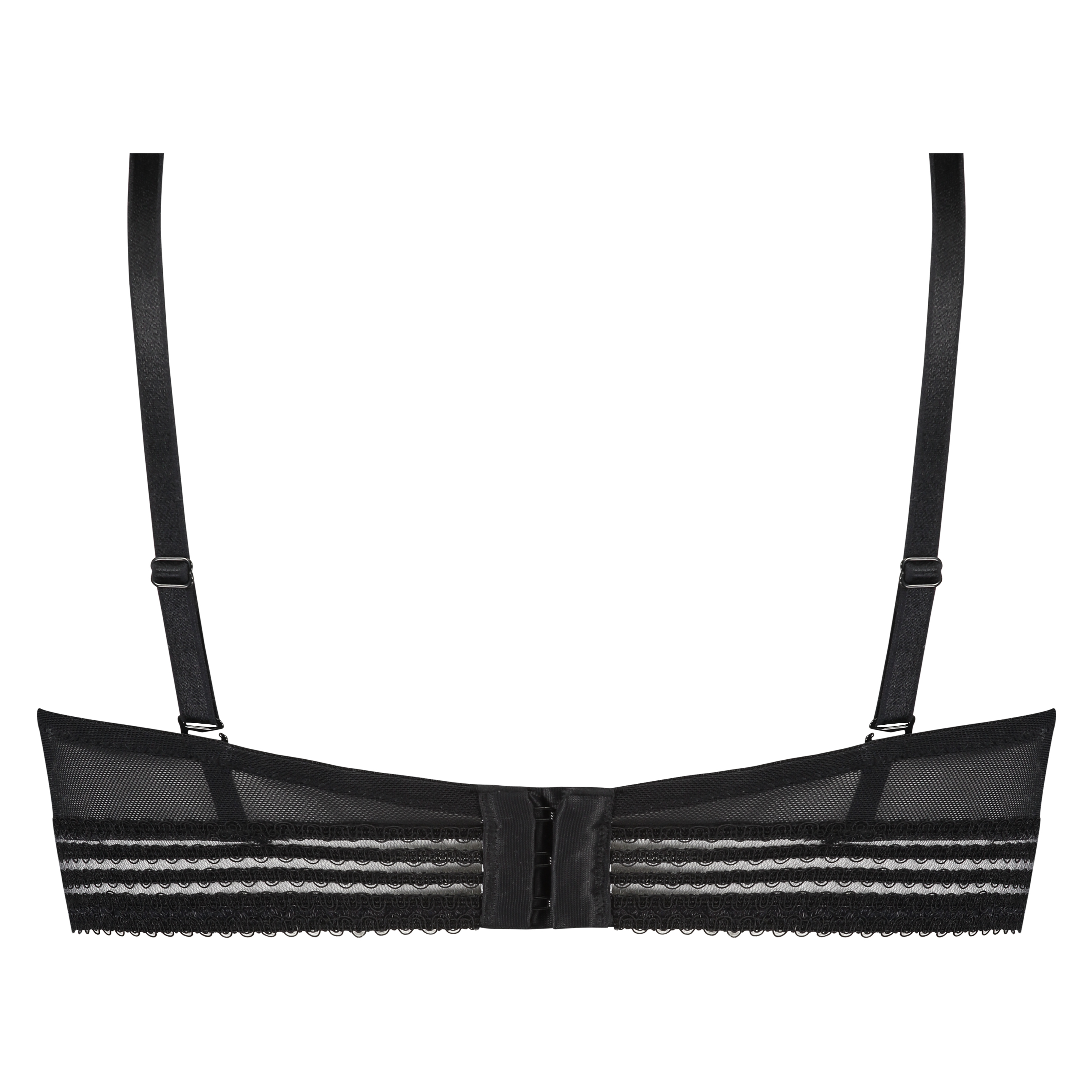 Soutien-gorge &agrave; armatures pr&eacute;form&eacute; longline sans bretelles Eden, Noir, main