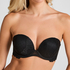 Soutien-gorge à armatures rembourré sans bretelles Posie, Noir
