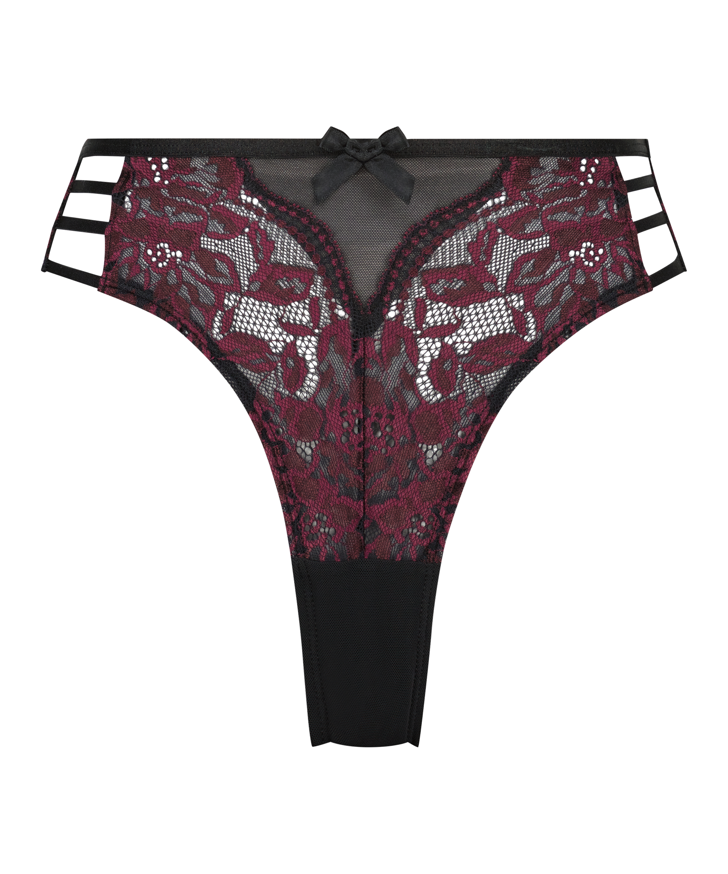 Slip brésilien taille haute Astrid, Noir, main