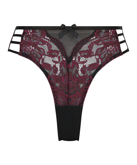 Slip brésilien taille haute Astrid, Noir