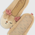 Pantoffels ballerina, Beige