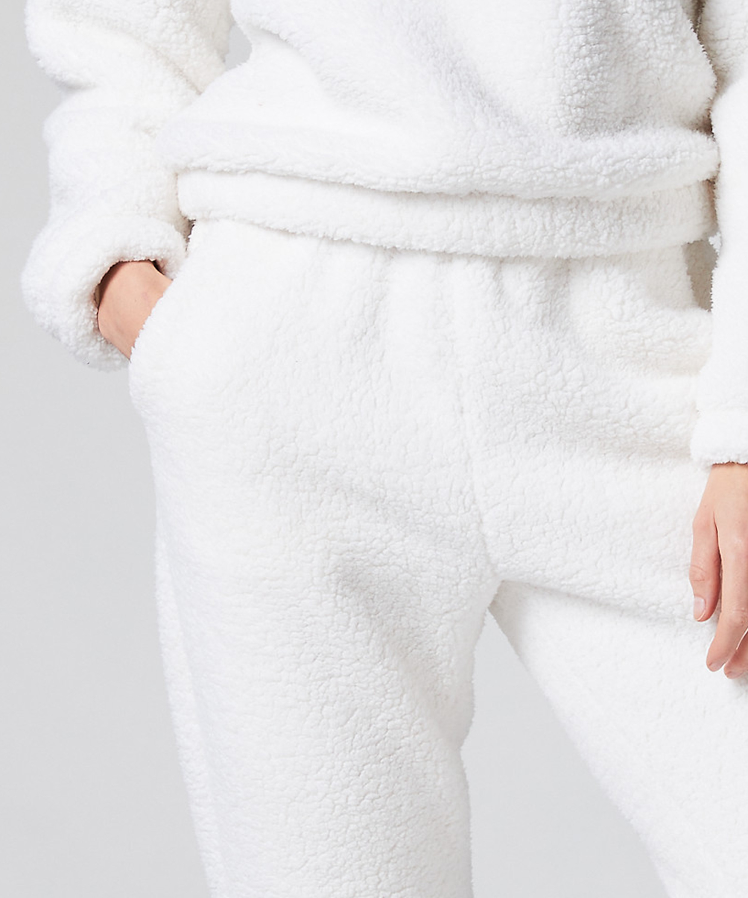 Pantalon de jogging polaire Snuggle, Blanc, main