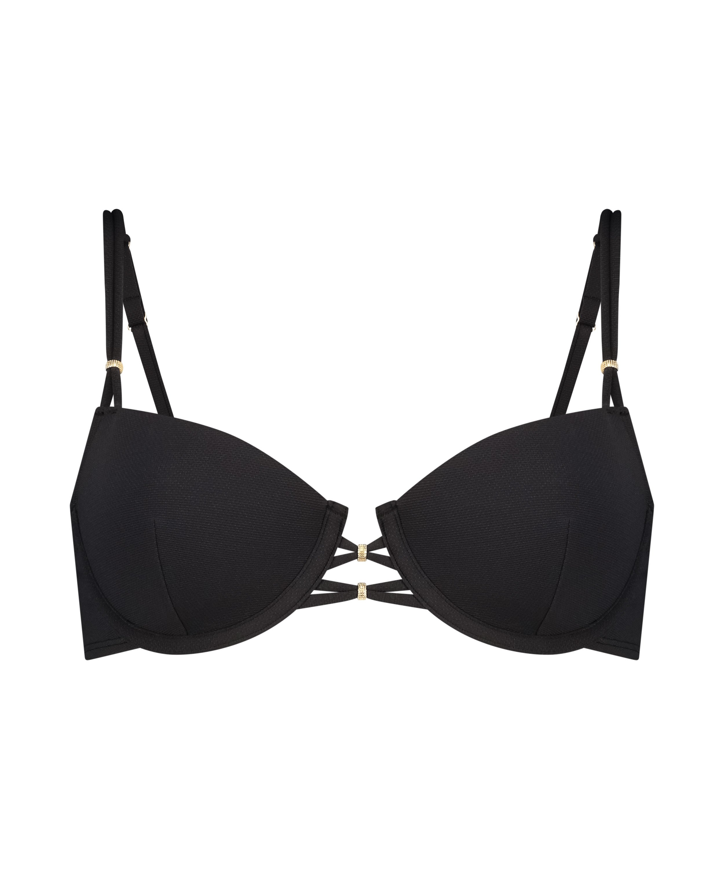 Haut de bikini Holbox, Noir, main