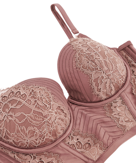 Voorgevormde longline beugel bh Erika, Bruin