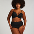 Voorgevormde beugel bikinitop Scallop, Zwart