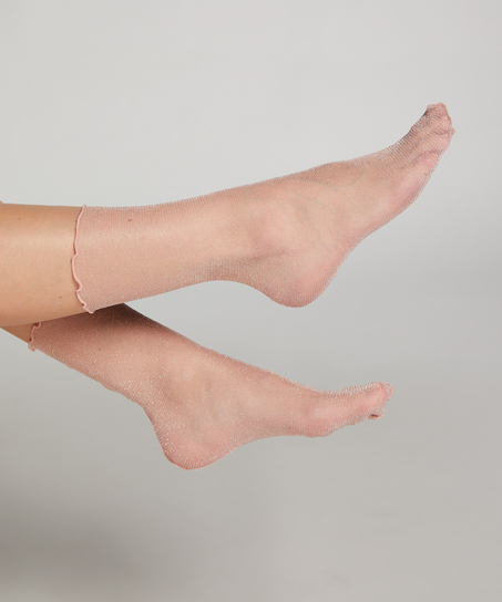 Chaussettes Glitter, Rose