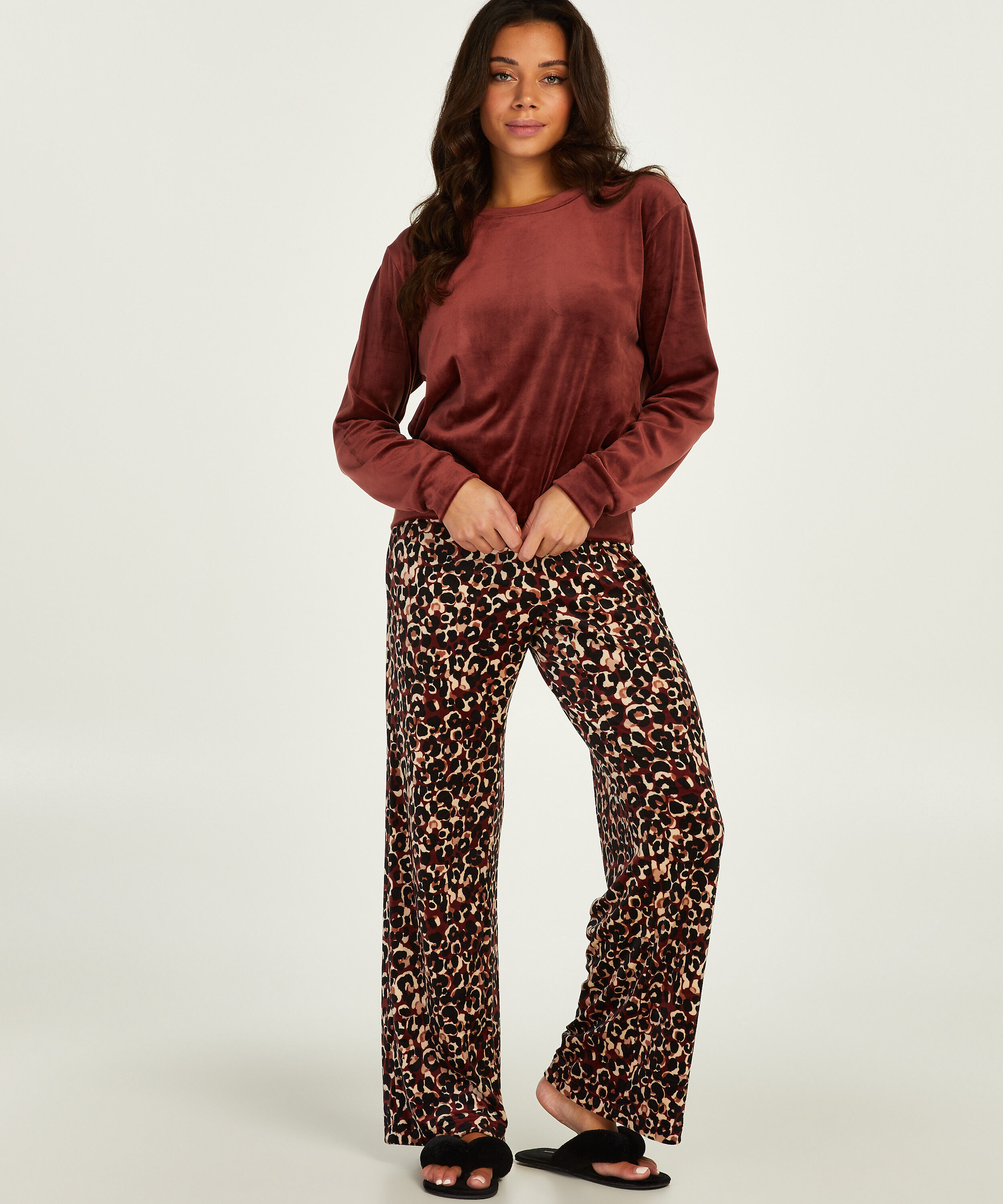 Ensemble de pyjama velours, Brun