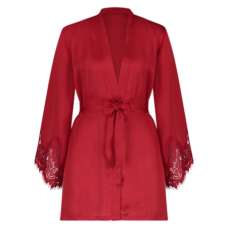 Kimono Lace Satin, Rouge