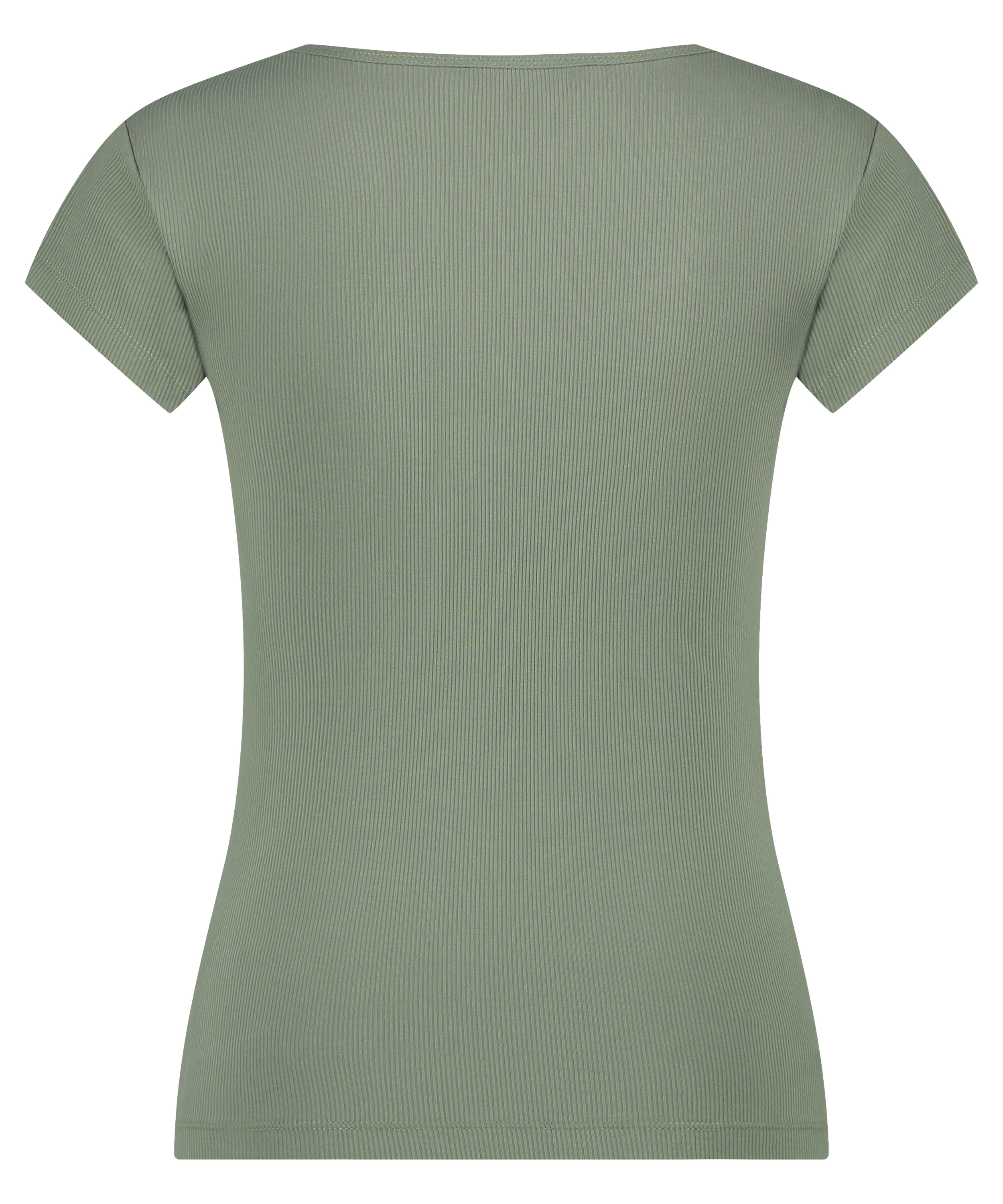 Haut de pyjama manches courtes Henley, Vert, main