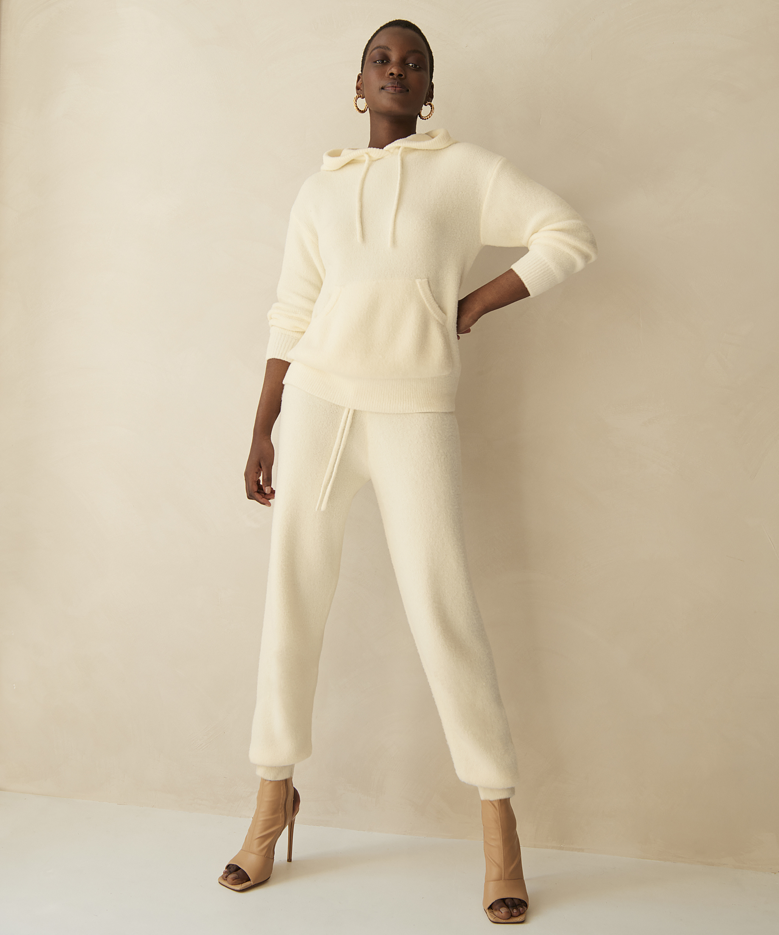 Premium Pantalon de jogging Fluffy, Blanc, main